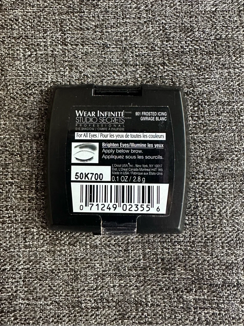 NEW L’Oréal Wear Infinite Eyeshadow For All Eyes 2.8g 901 Frosted Icing SEALED